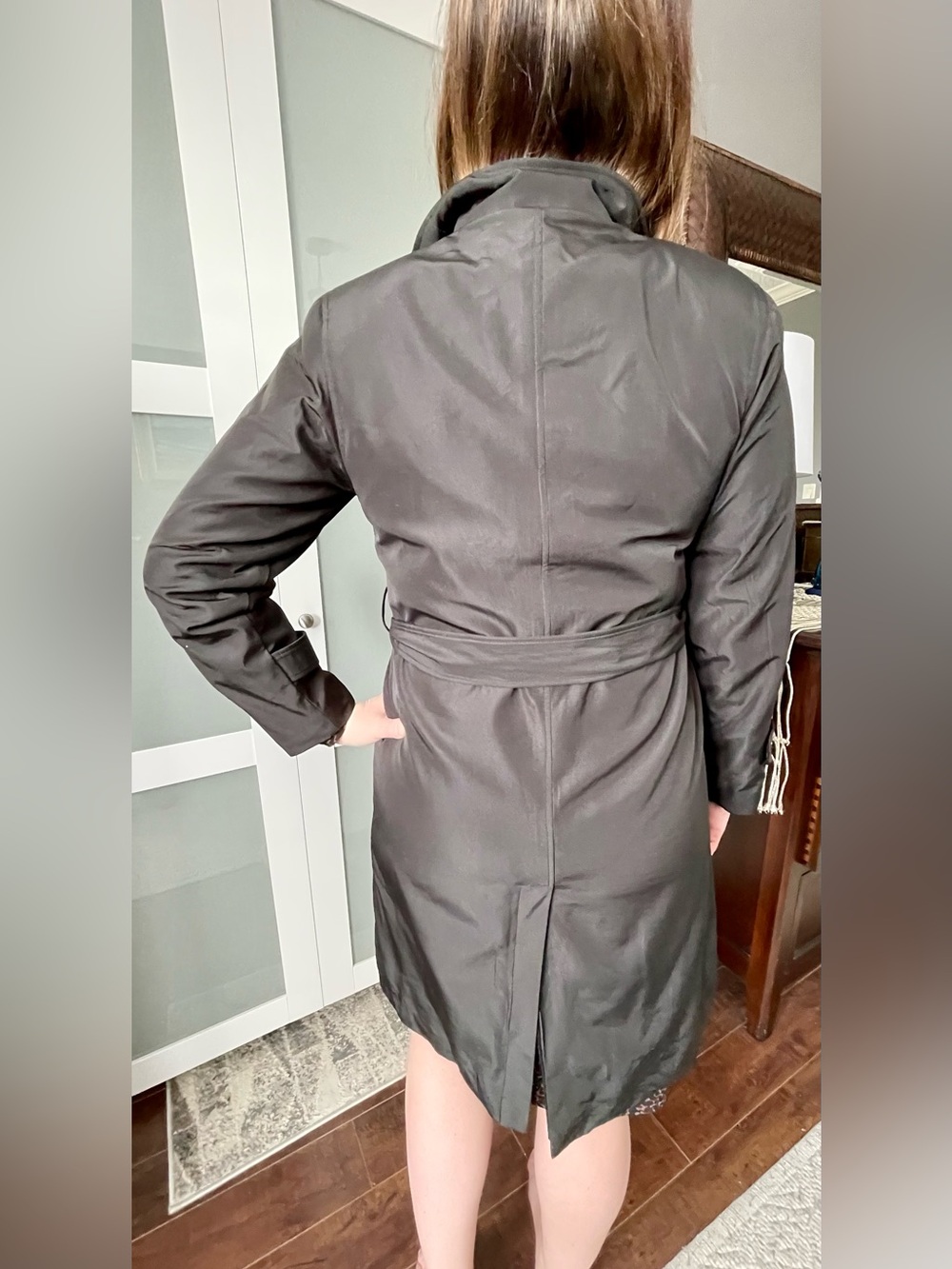Fendi Silk Trench Coat with Zucca Silk Wool Blend Lining Vintage - Picture 6 of 17